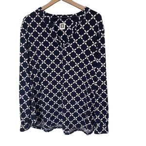 Anne Klein XL Women Navy Blue Blouse